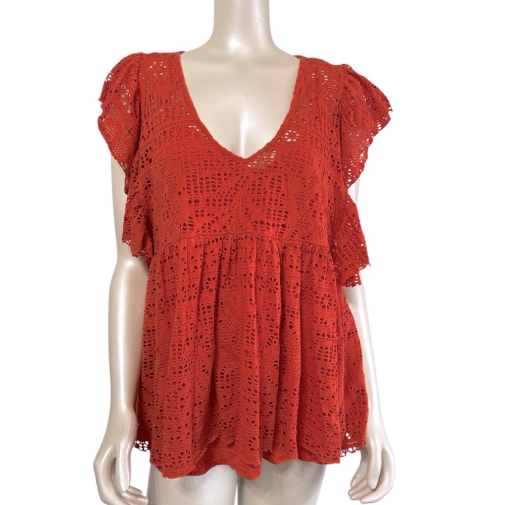 Free People Beach Eyelet Top With Cami